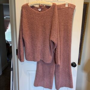 Stars Above Fuzzy Brown Lounge Set